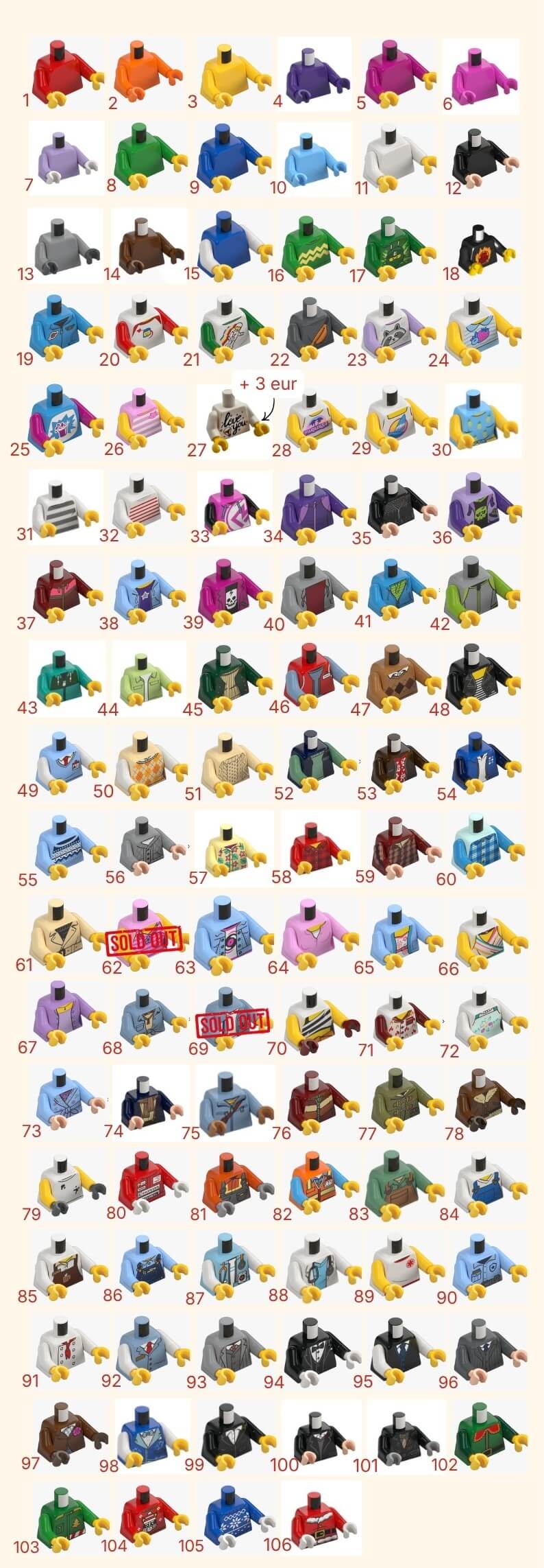 Gornji dio LEGO figurice