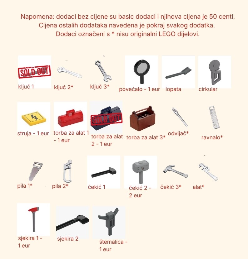 Alat dodaci LEGO figurice