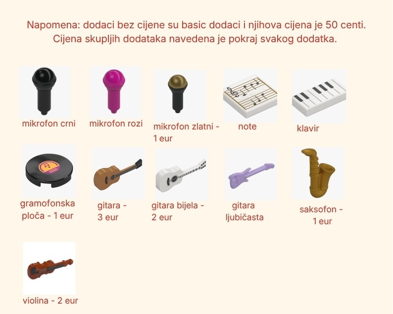 Glazba dodaci LEGO figurice