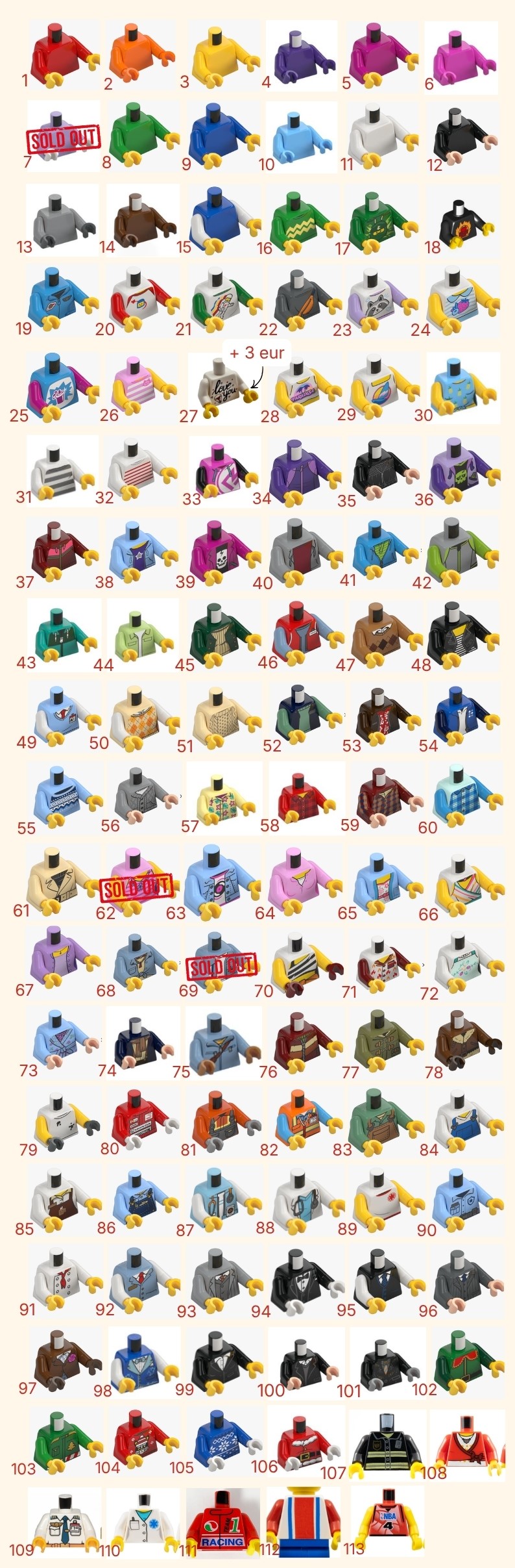 Gornji dio LEGO figurice