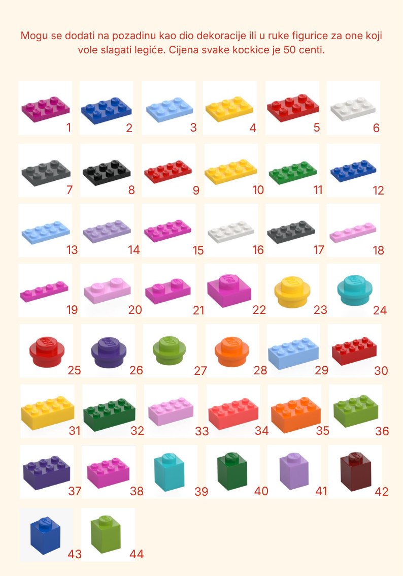 Kockice dodaci LEGO figurice