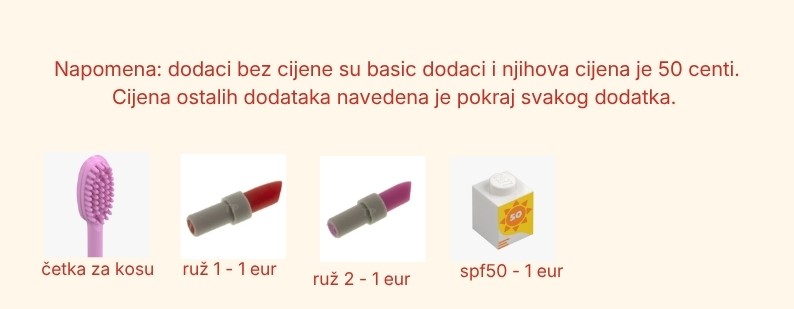 Ljepota dodaci LEGO figurice