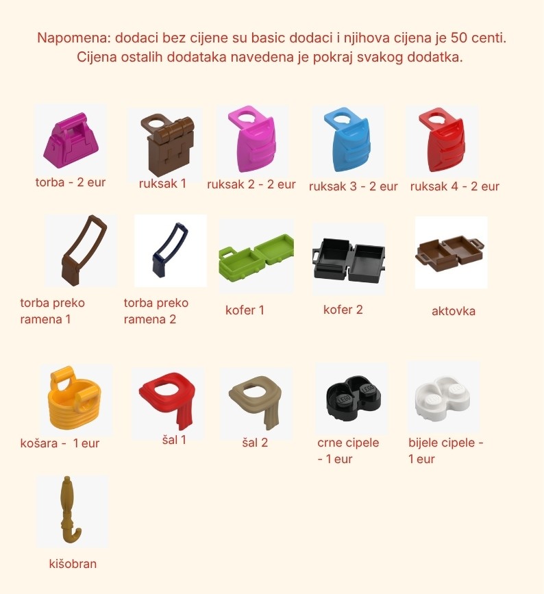 Odjevni dodaci torbe LEGO figurice