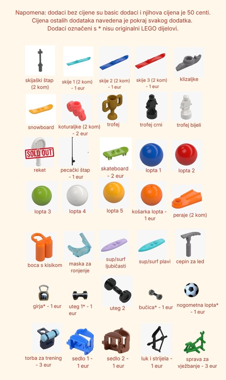 Sport dodaci LEGO figurice
