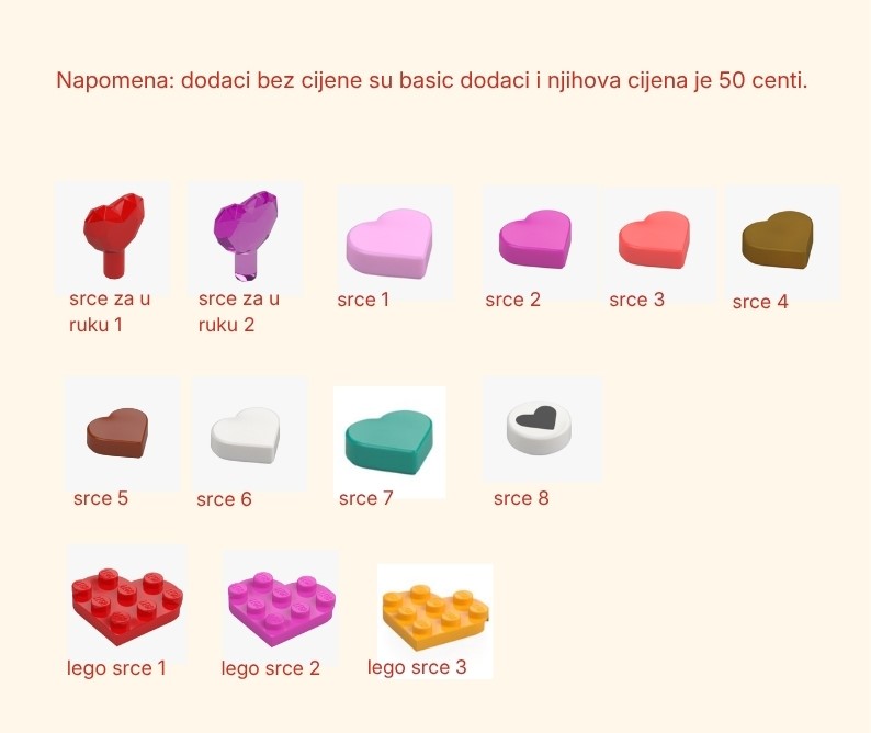 Srca dodaci LEGO figurice