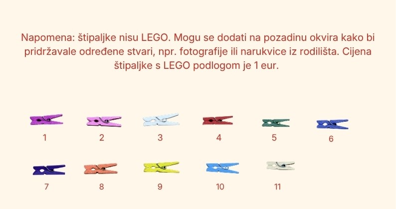 Štipaljke dodaci LEGO figurice