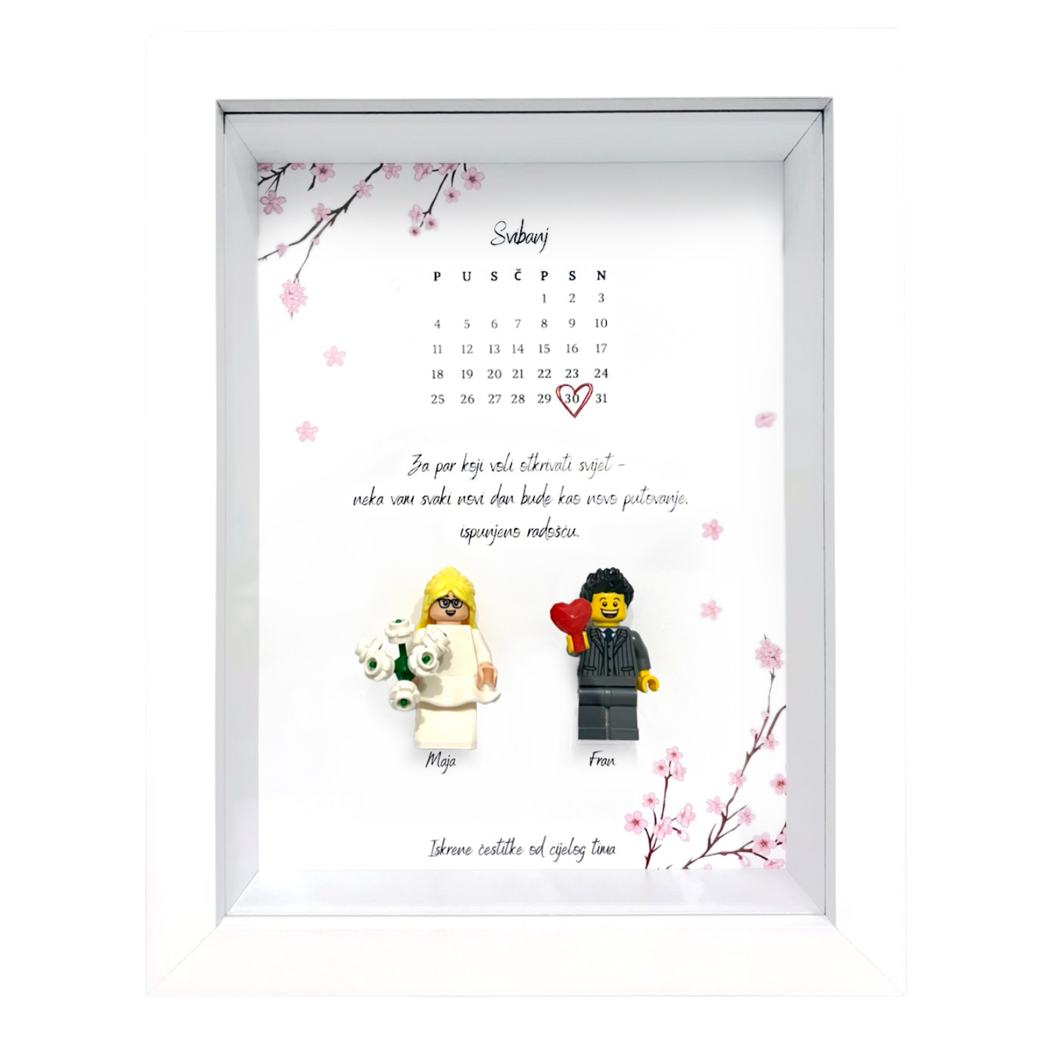 lego okvir povodom vjenčanja