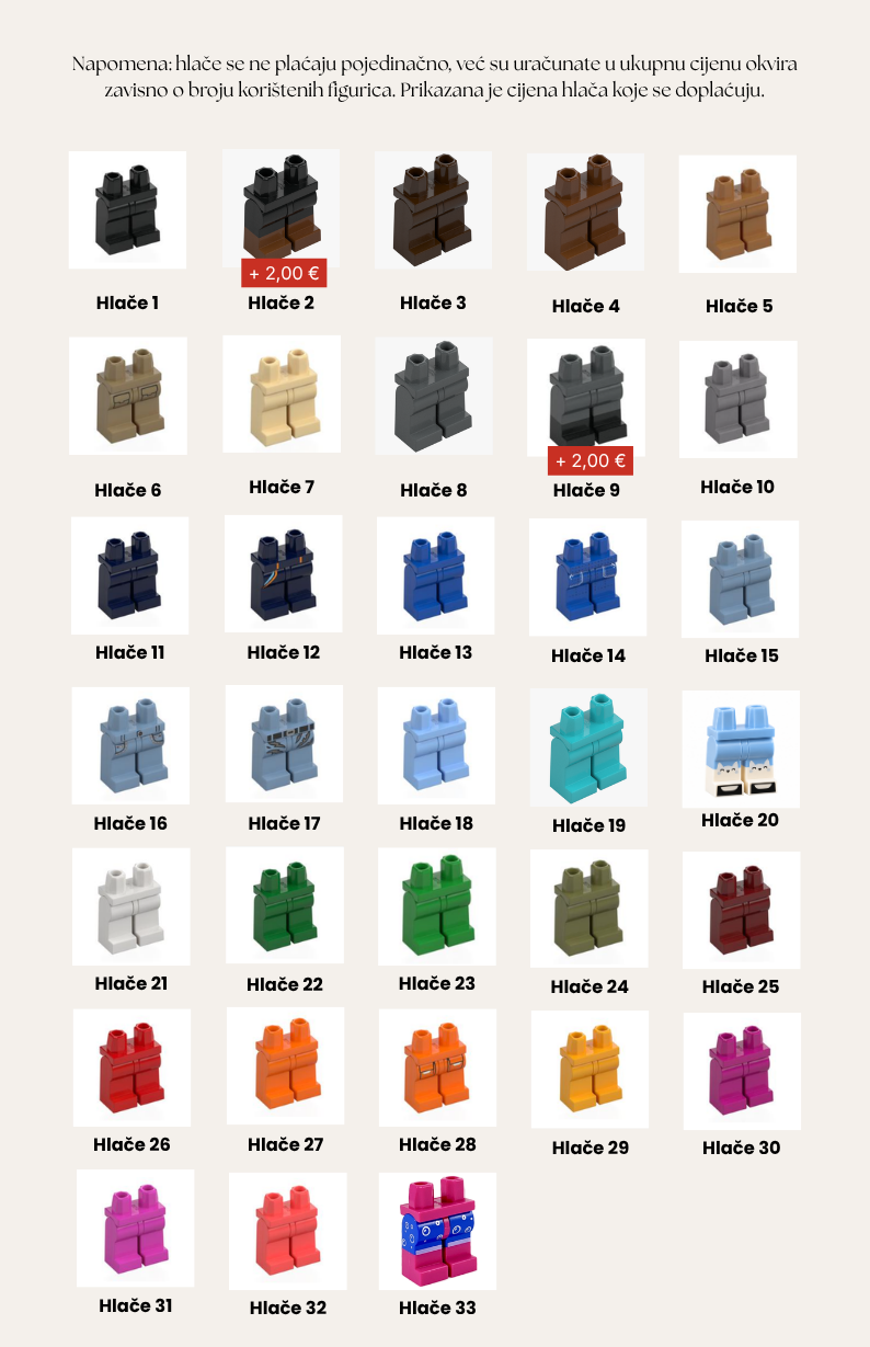 Hlače odrasli LEGO figurice