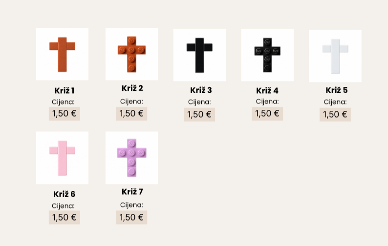 križ lego dodaci
