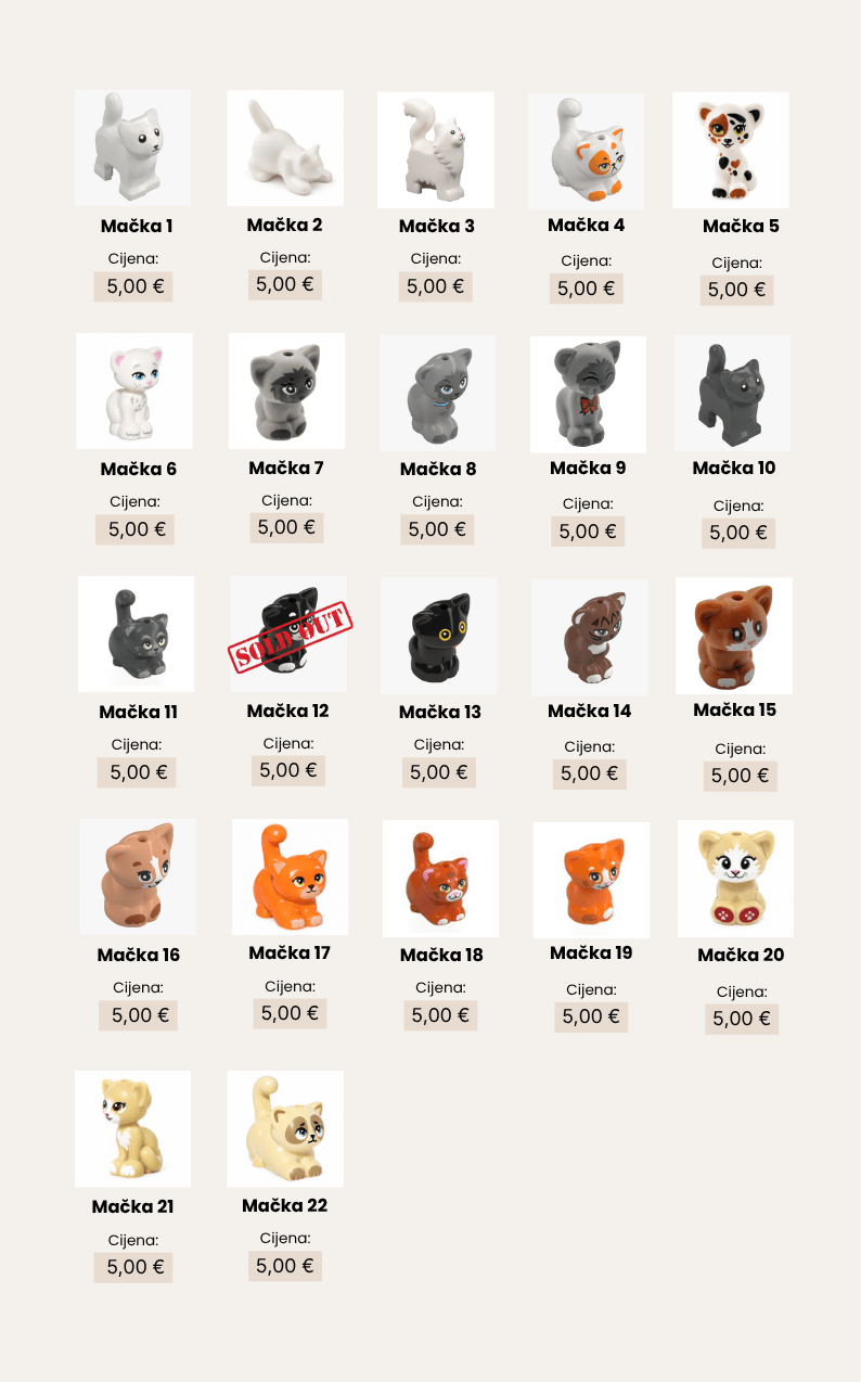 mačke lego dodaci