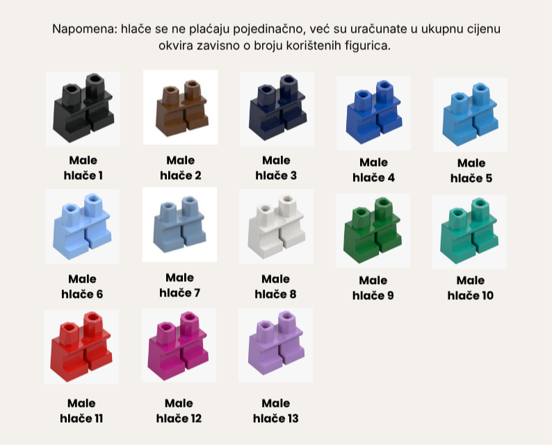 Hlače dječje mala visina LEGO figurice