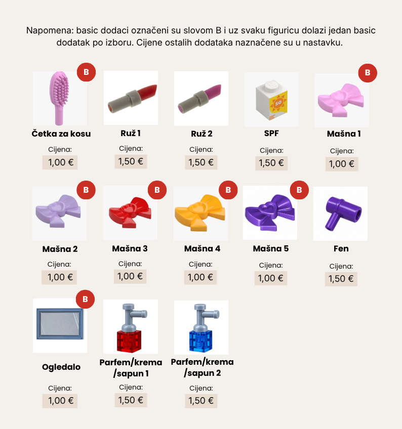 Ljepota dodaci LEGO figurice