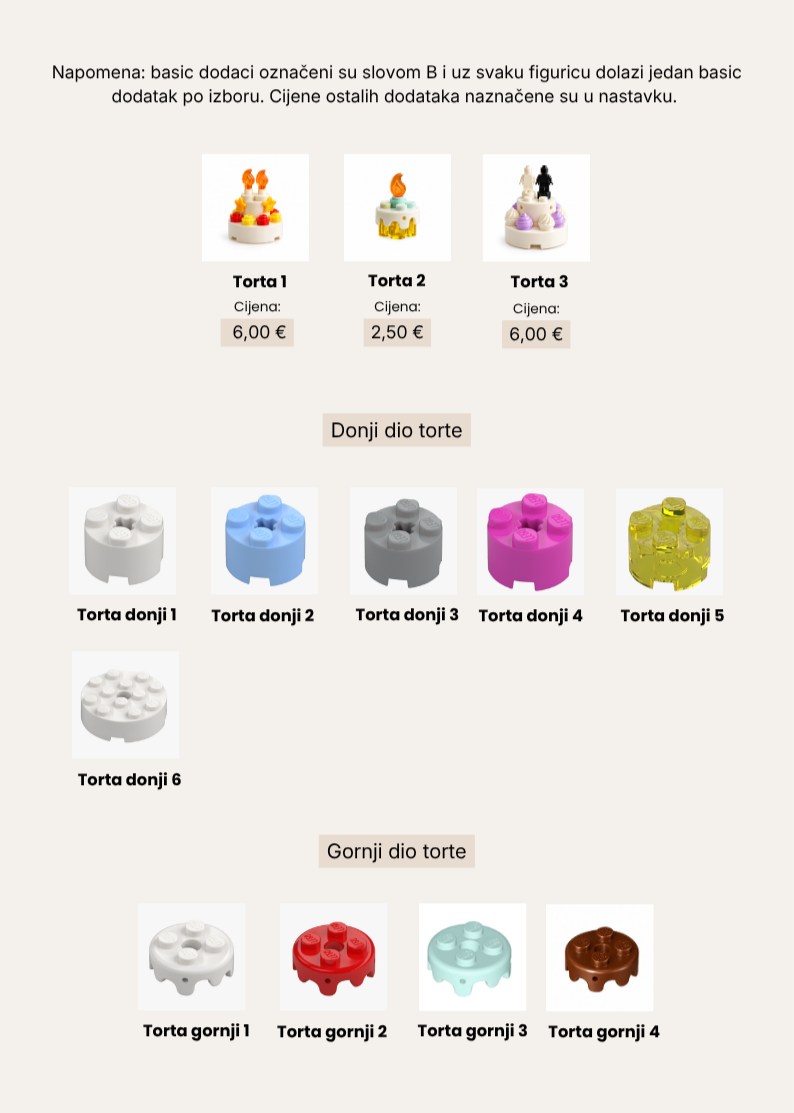 torte dodaci LEGO figurice
