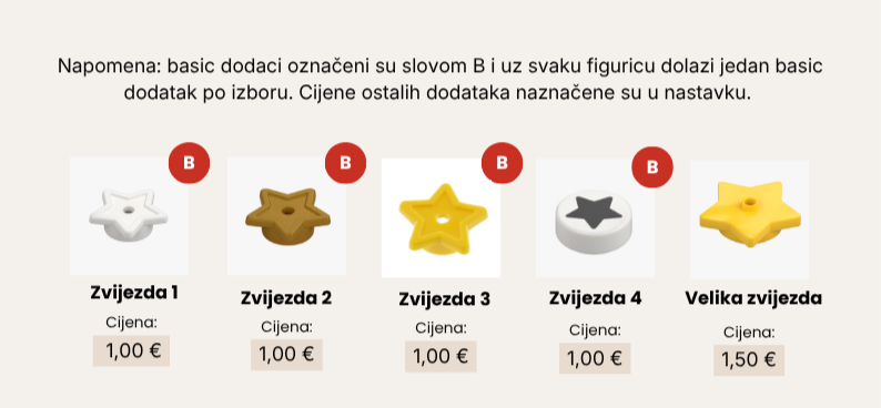 zvijezde lego dodaci